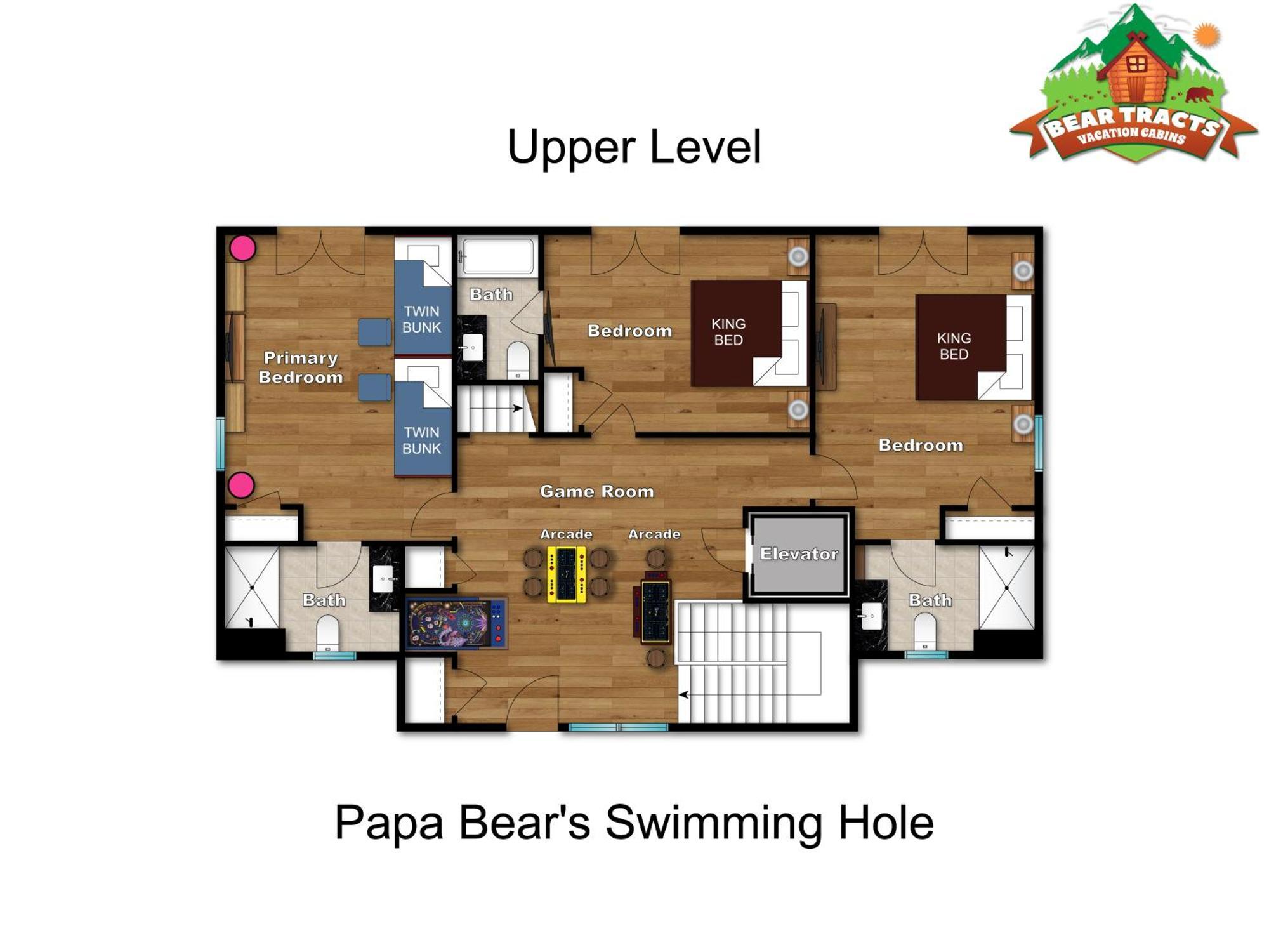 セバービル Papa Bear'S Swimming Holeヴィラ エクステリア 写真